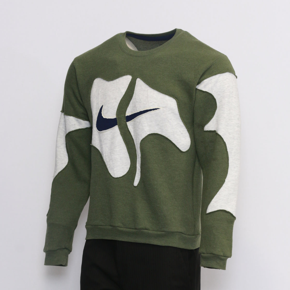 Nike logo sweatshirt, USA made, men's size L cotton blue type Vintage Second Hand