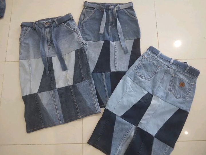 Reworked Carhartt Skirts with Patchwork