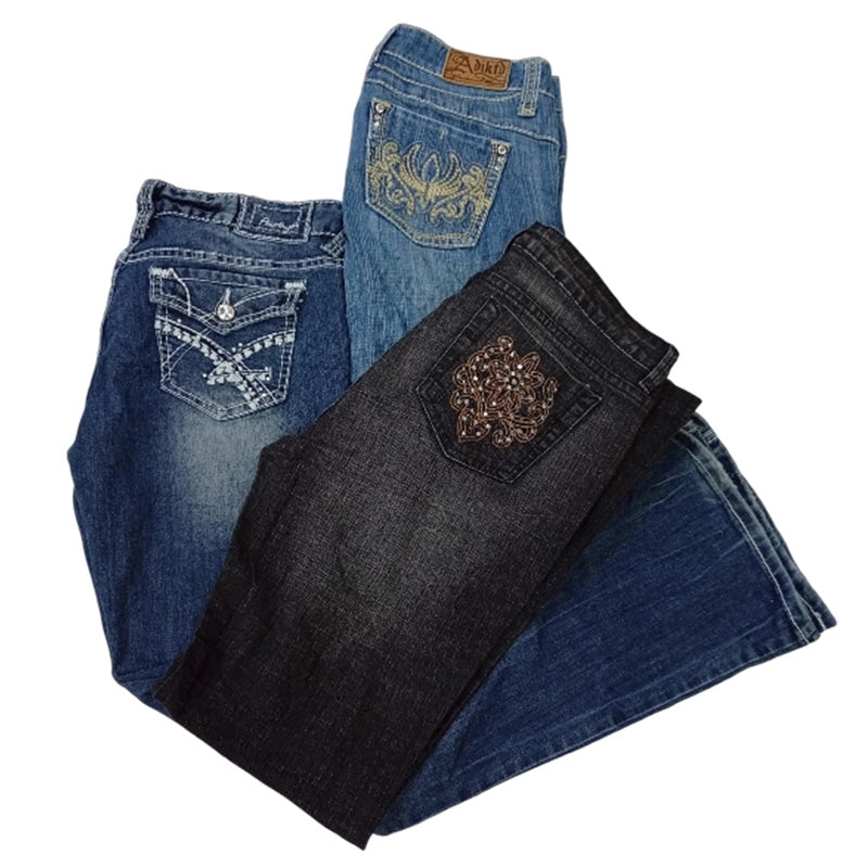 CR7860 Y2K Flare Jeans