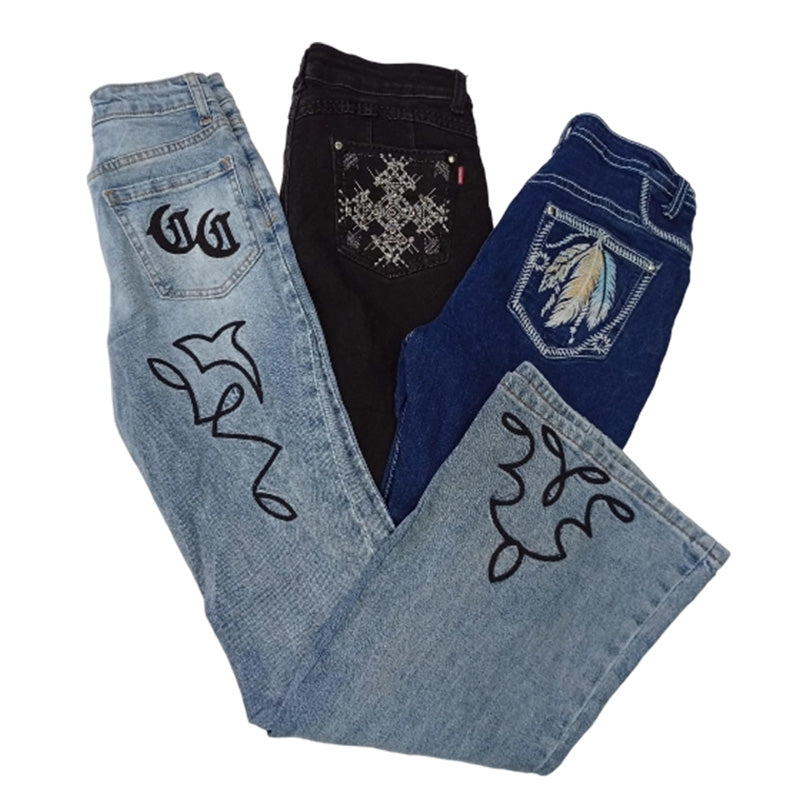 CR7871 Y2K Flare Jeans