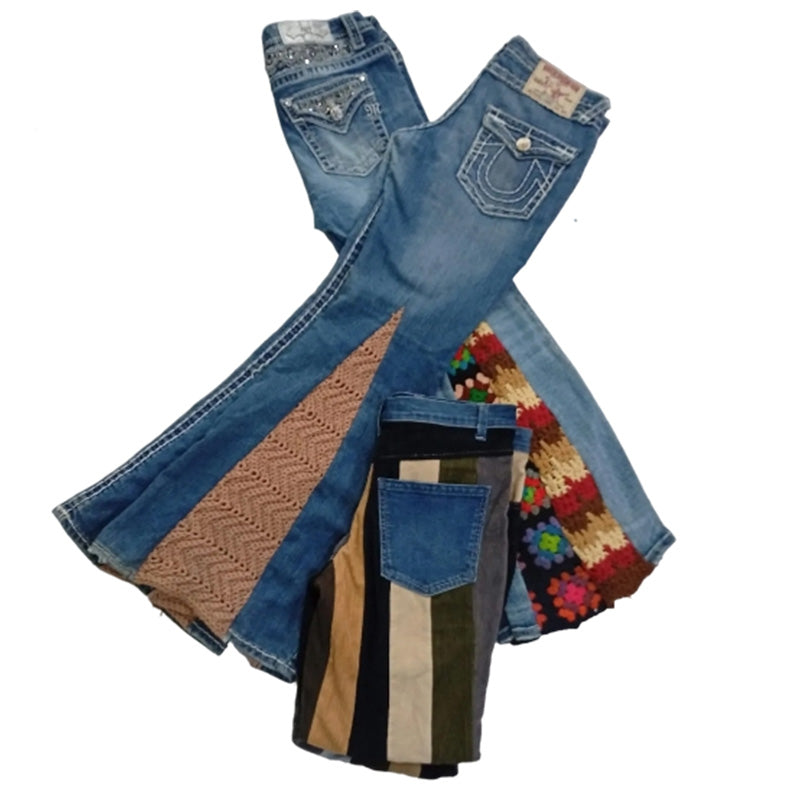 CR8372 UPCYCLED MIX BRANDED STYLE JEANS