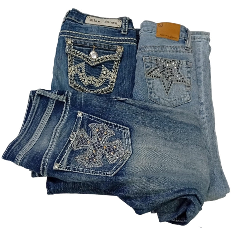 CR8733 Y2K FLARE JEANS