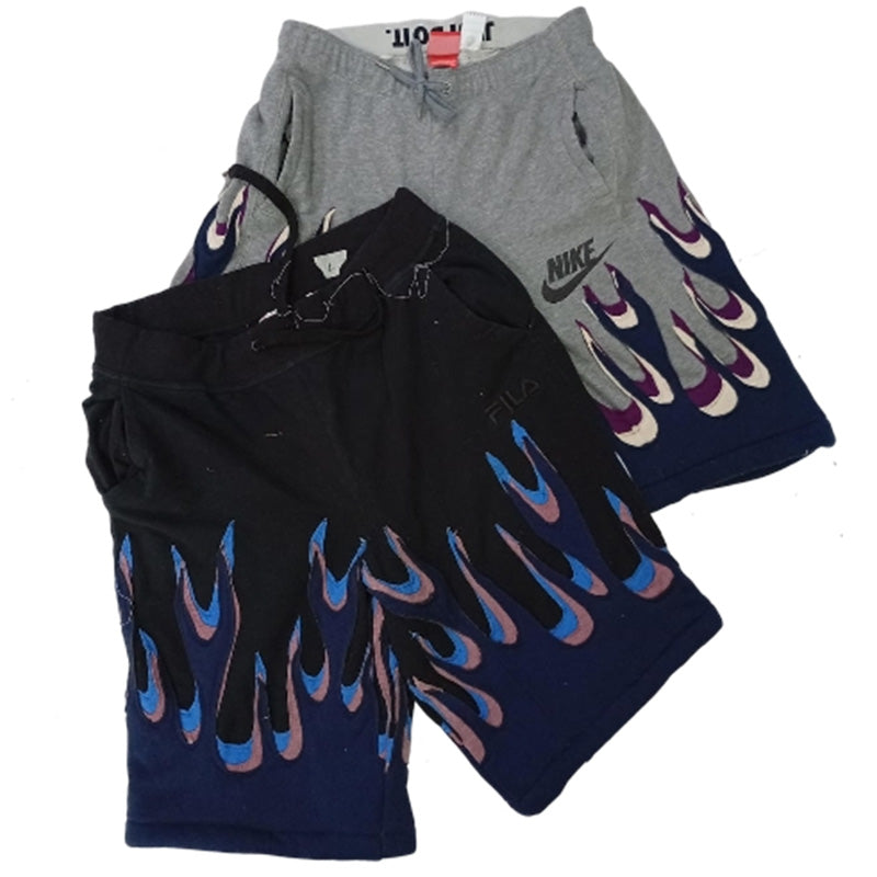 CR7684 Rework Mix Branded Flame Shorts