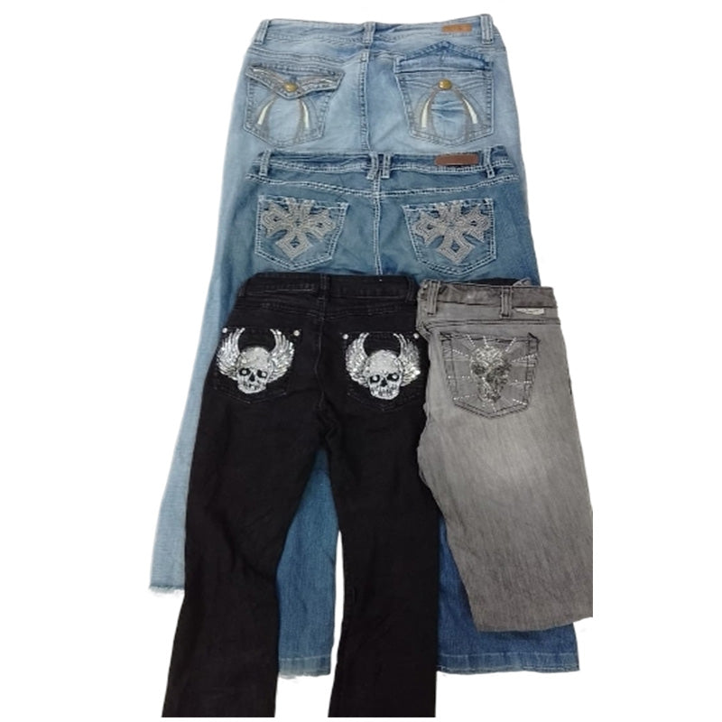CR7899 Y2K Flare & Straight Jeans