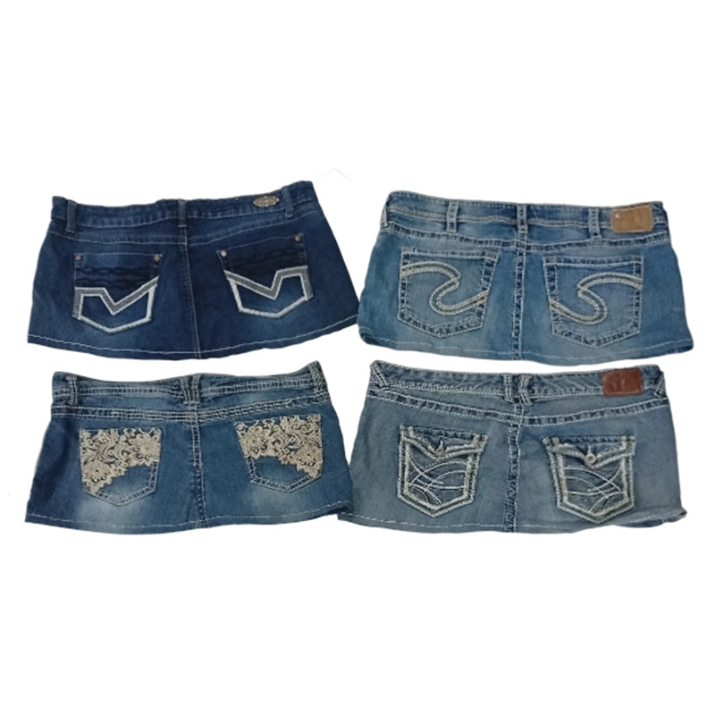 CR7917 Rework Y2K Denim Skirts