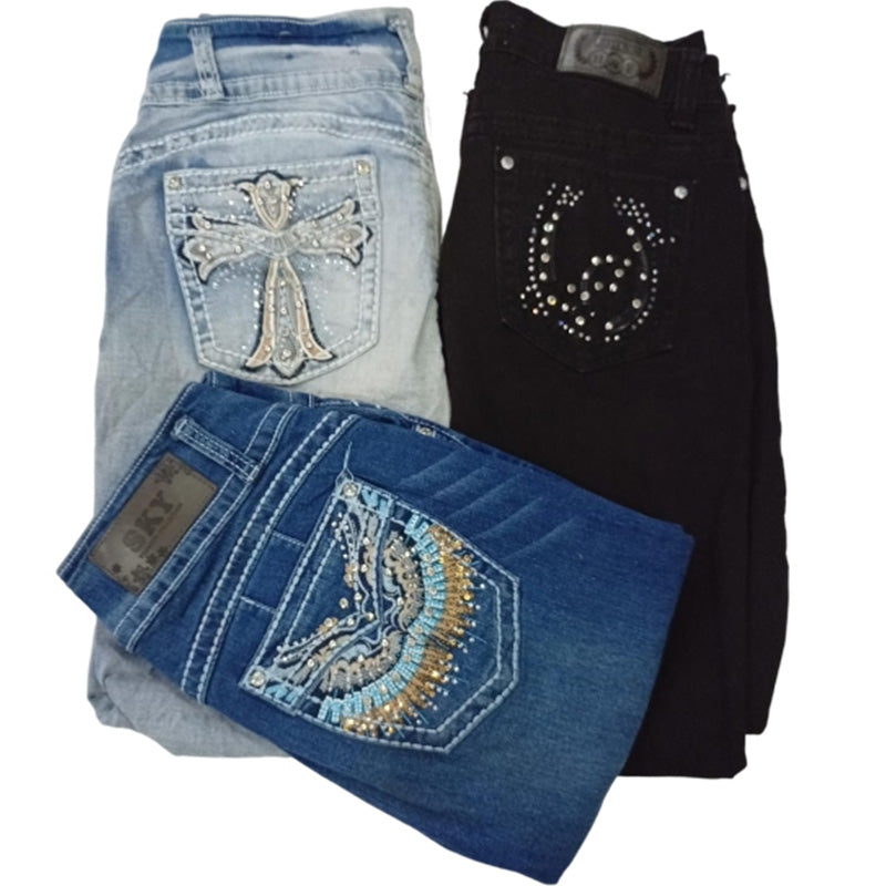 CR7872 Y2K Flare Jeans