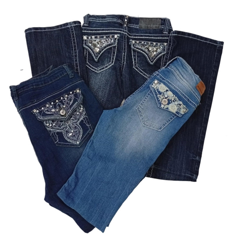 CR7868 Y2K Flare Jeans