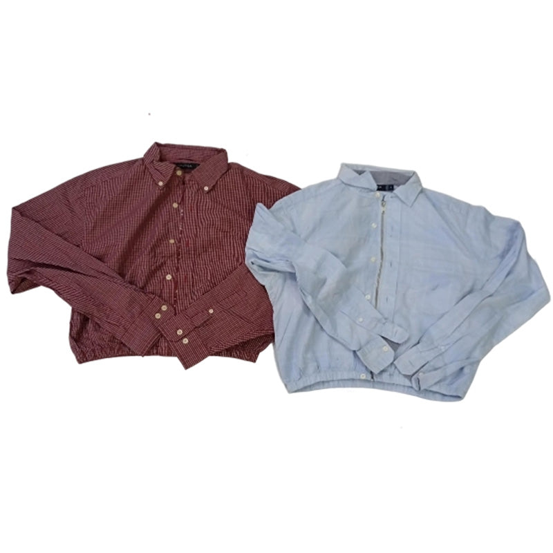 CR7729 Rework Tommy Hilfiger And Nautica Crop Shirts