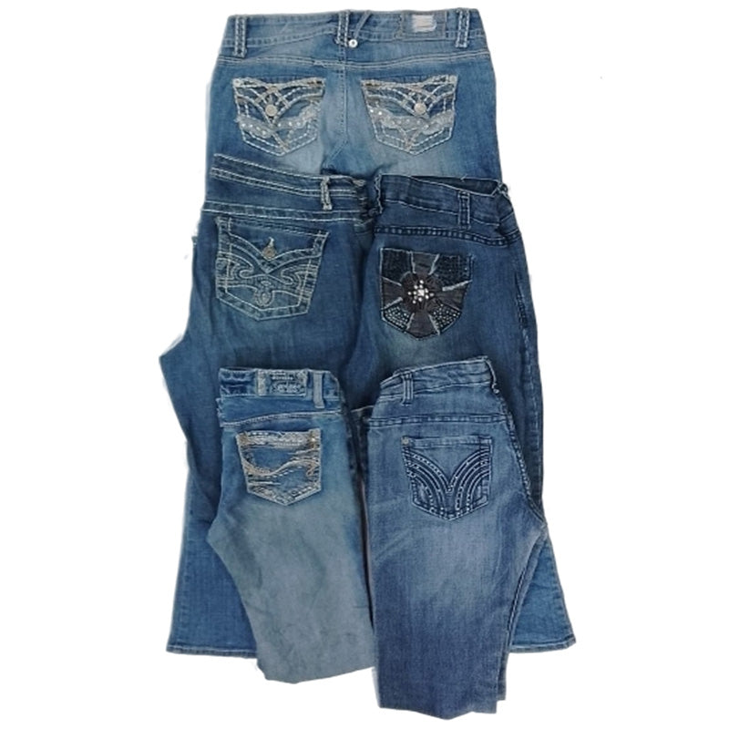 CR7897 Y2K Flare And Straight Jeans