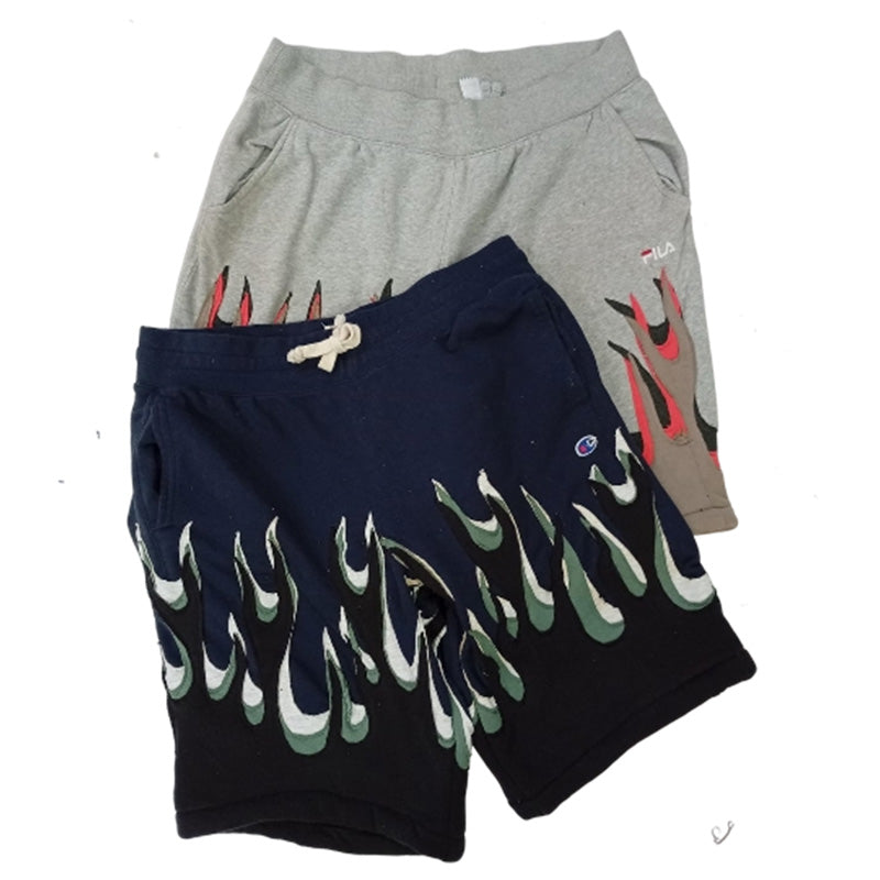 CR7683 Rework Mix Branded Flame Shorts