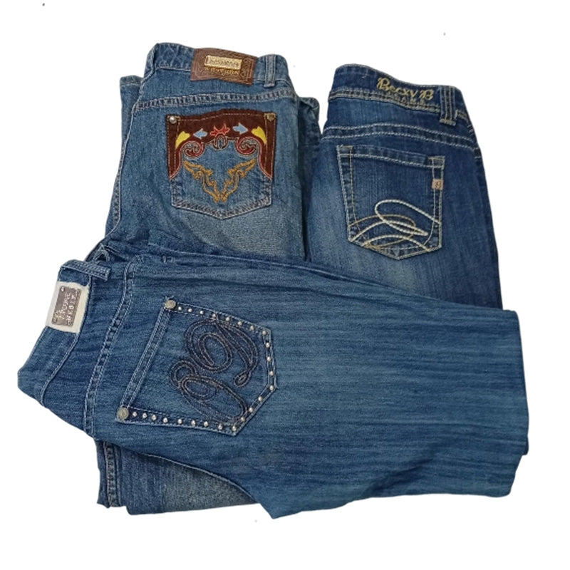 CR8394 Y2K FLARE & STRAIGHT JEANS