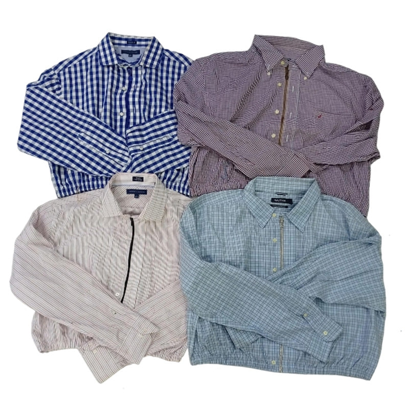 CR7731 Rework Tommy Hilfiger And Nautica Crops Shirts