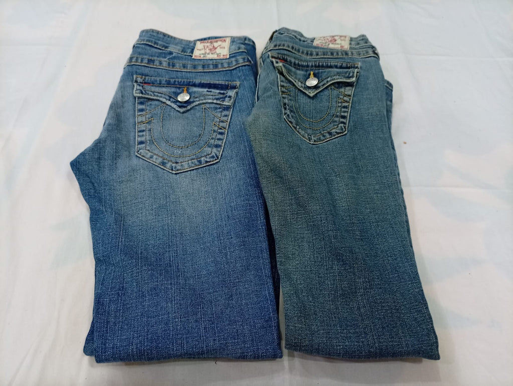 CR12133 Vintage True Religion Flare Jeans