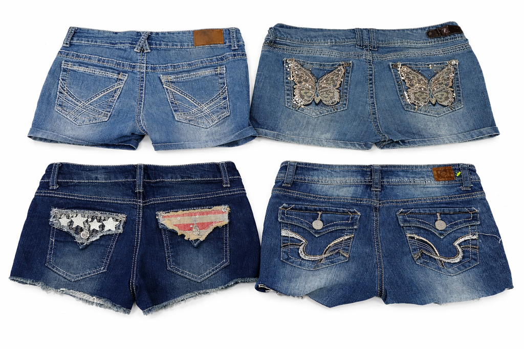 CR7094 Rework Y2K Denim Shorts