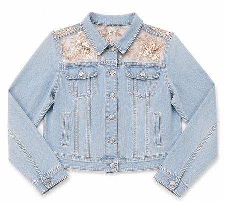 CR1766 Upcycled Embellished Denim Jacket