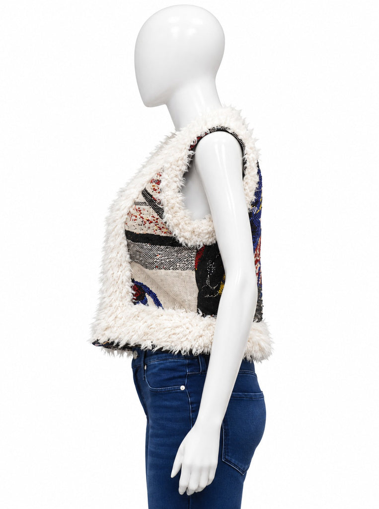 CR2299 UPCYCLED RACING TAPESTRY SHERPA VEST