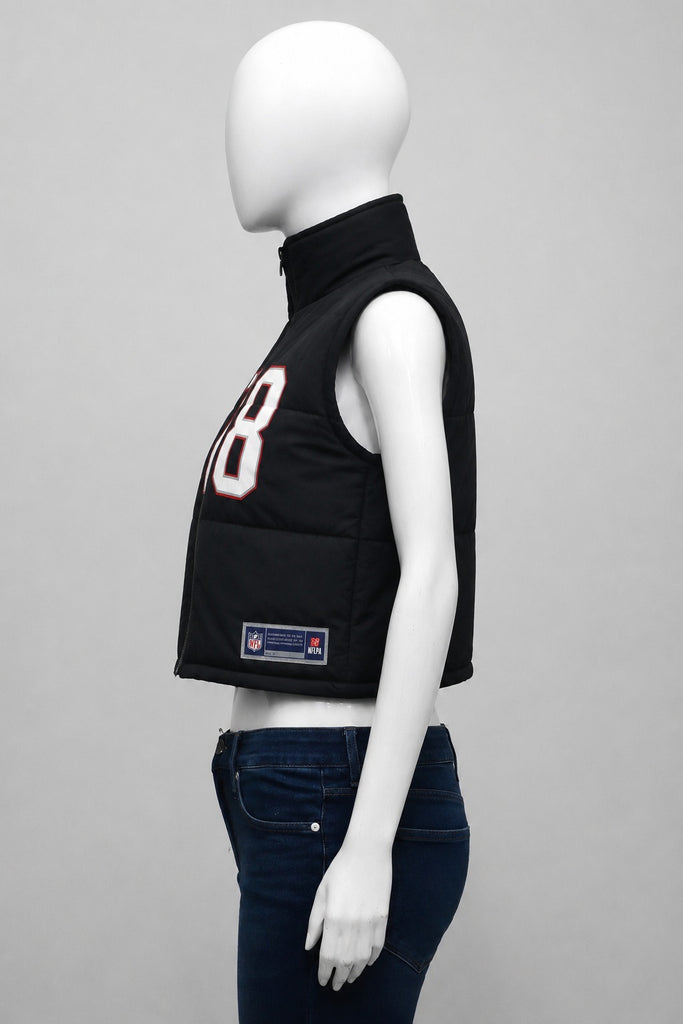 CR2200 UPCYCLED JERSEY PUFFER CROP VEST