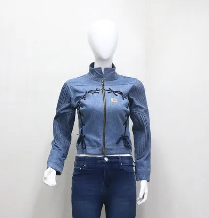 CR1082 Upcycled Carhartt Denim Lace-Up Jacket