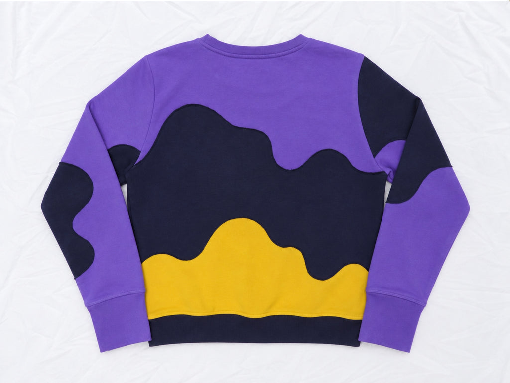 CR02309 Upcycled Nike Wave-Panel Crewneck Sweatshirts
