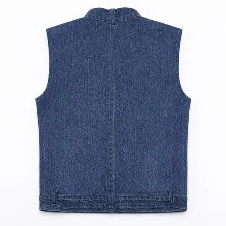 CR1289 Reworked Denim Moto Vest