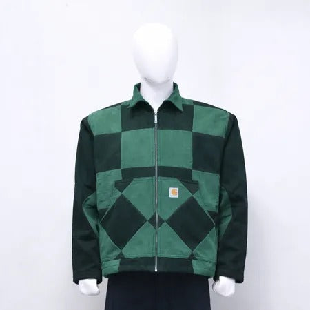 CR1314 “Checker Forge” Upcycled Patchwork Jacket