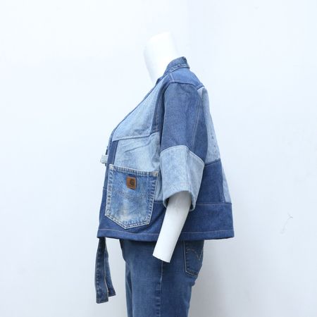 CR2166 Upcycled Carhartt Denim Patch Jackets