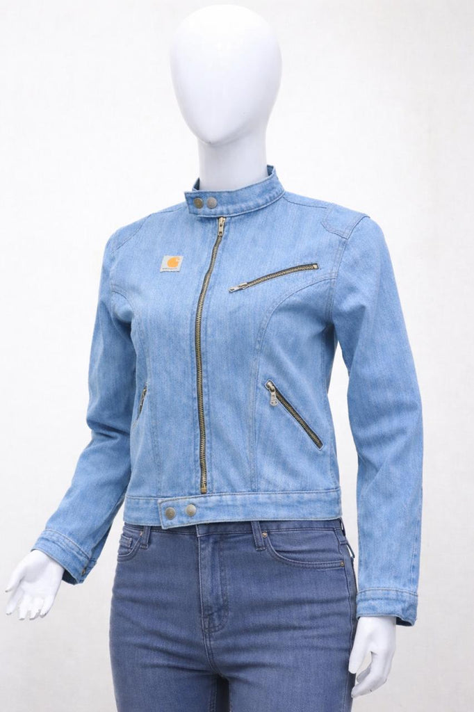 CR1353 Carhartt Rework Denim Biker Jacket