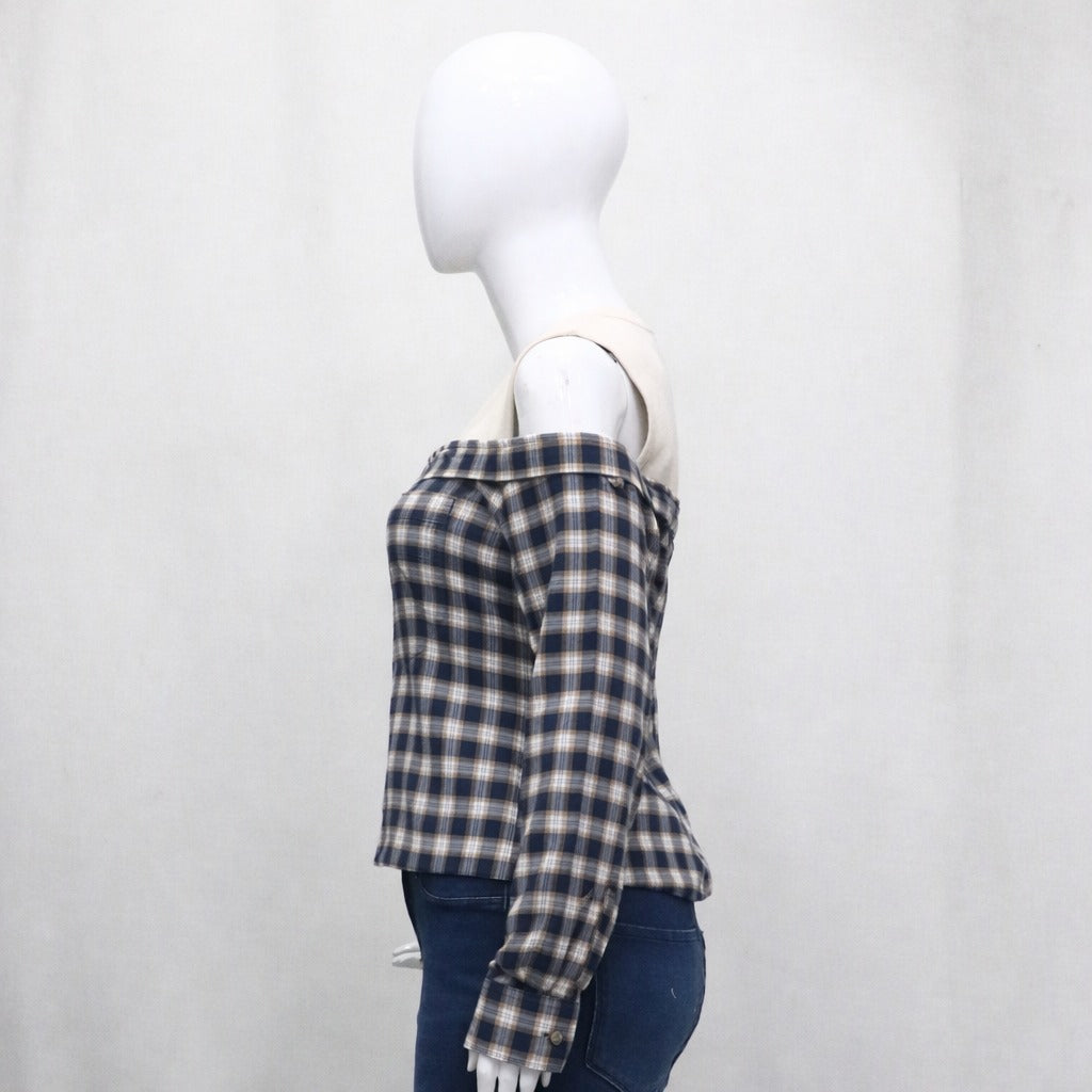 CR1263 Rework Off-Shoulder Shirt Top