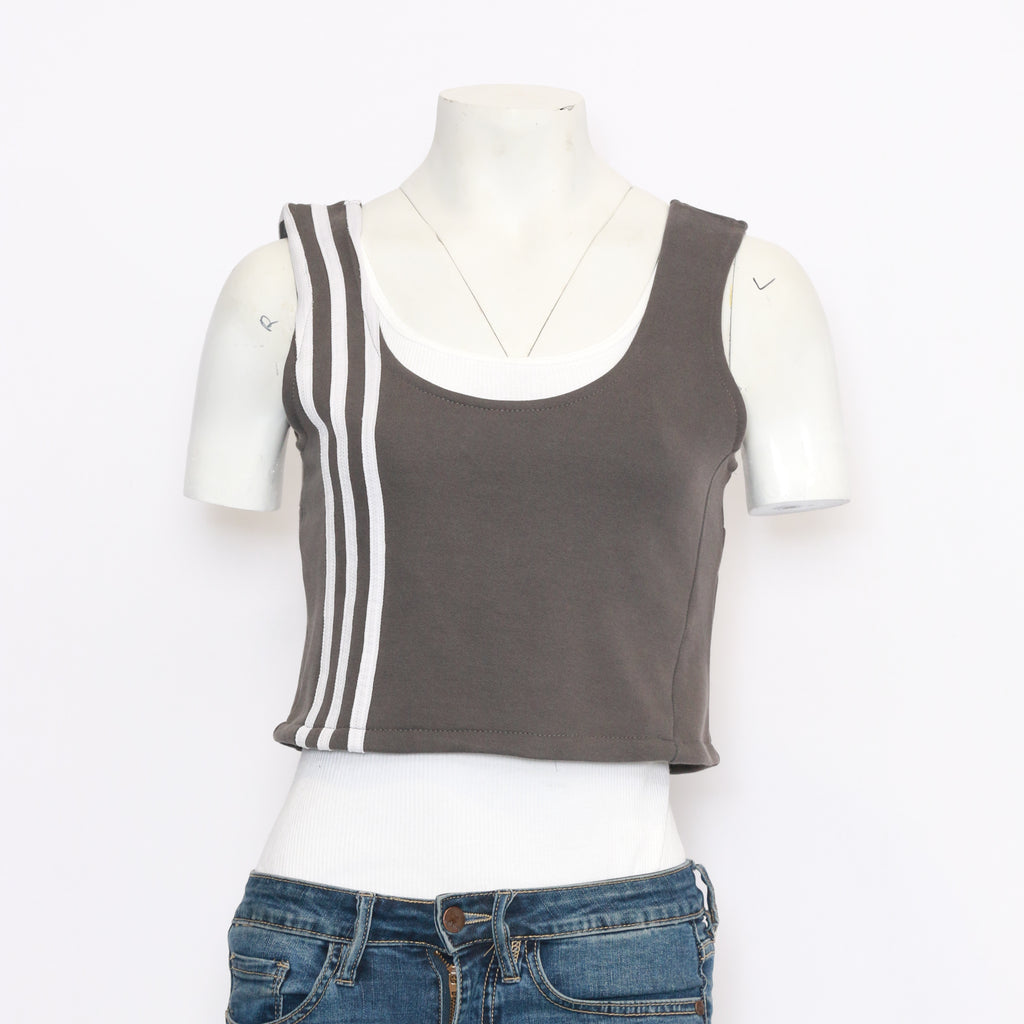 Ladies Elegant Reworked Three Stripe Blouse