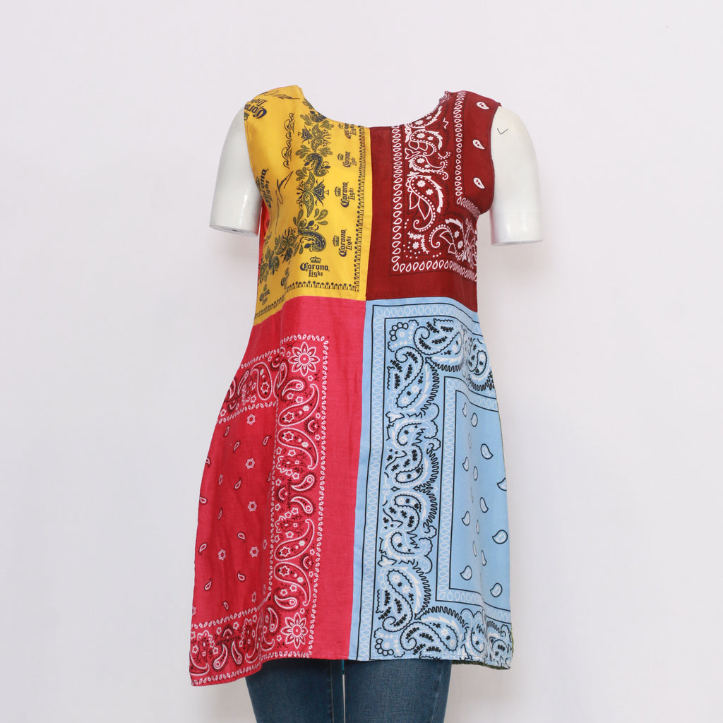 CR1045 Ladies Reworked Bandana Dress With A Modern Silhouette – Creed Vintage CR1045 Ladies Reworked Bandana Dress With A Modern Silhouette – Creed Vintage
