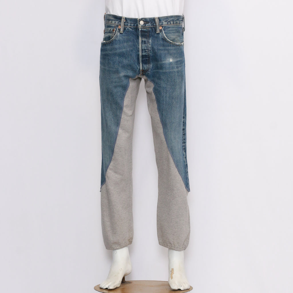 Contemporary Style Branded Reworked Denim Jeans