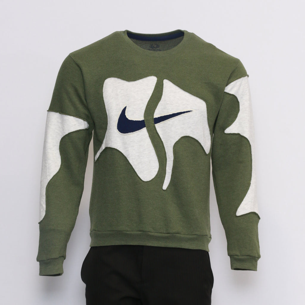 Reworked Men's Nike Logo Base Fabric Sweatshirt