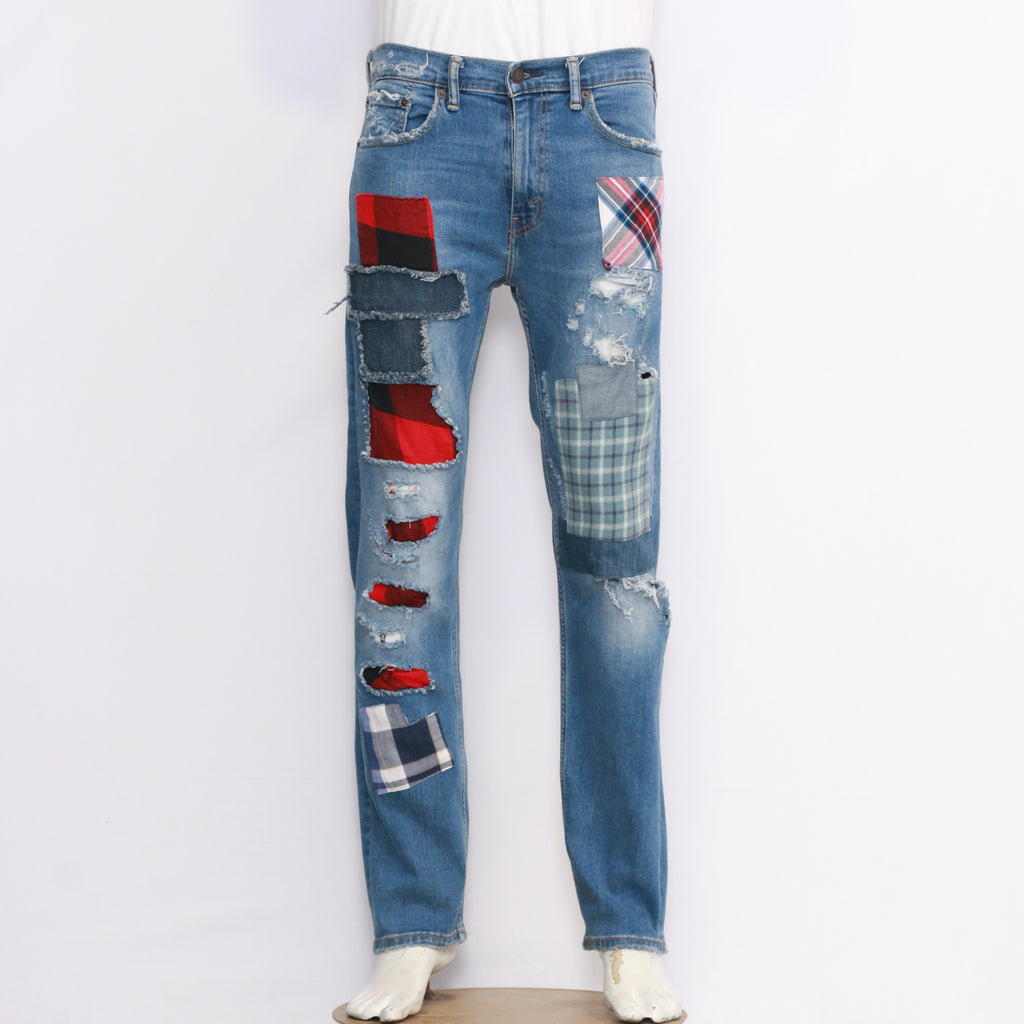 Breathable Levi's Bandana Patchwork Jeans
