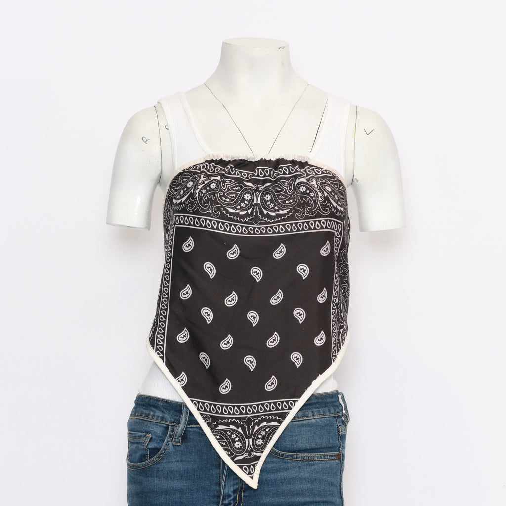 Ladies Reworked Bandana Blouse With String