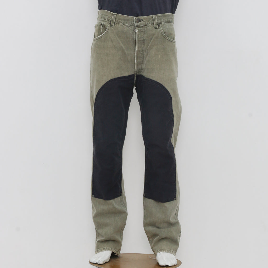 Reworked Men 501 Levis Pants Made using Contrast Panel