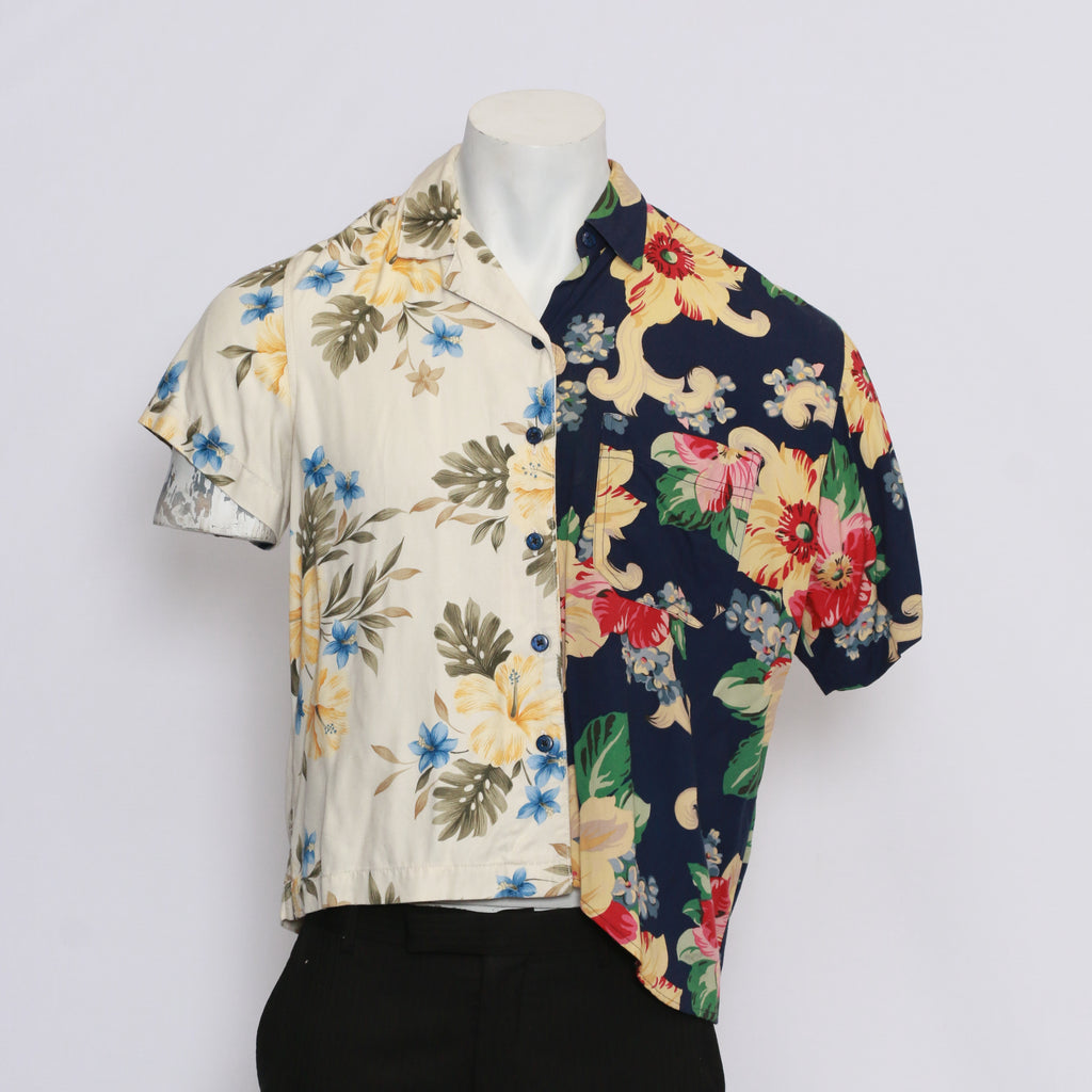 Men Reworked Hawaii Different Print Design Shirts