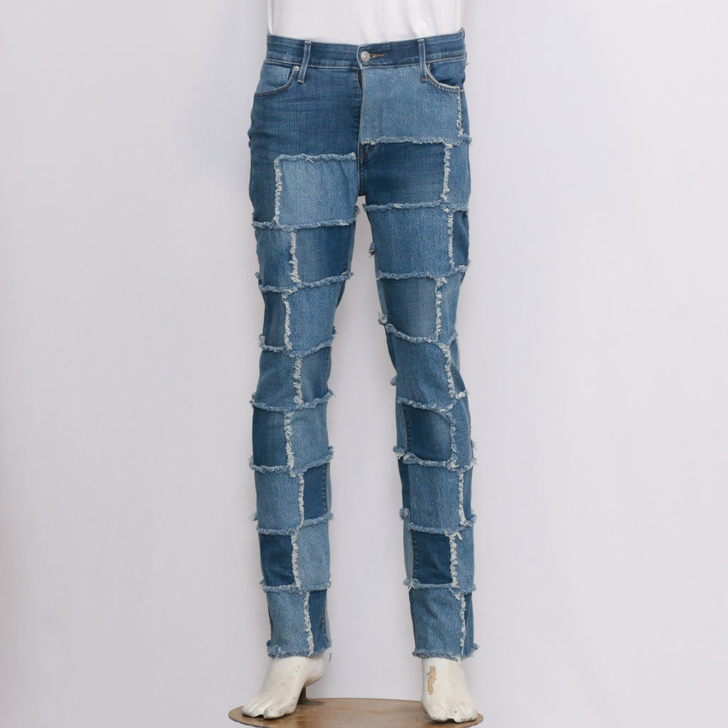 Reworked Levis Patchwork Jeans for Women