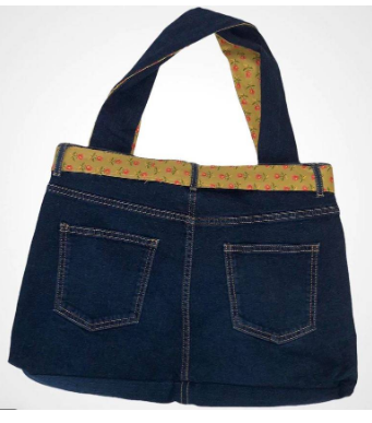 CR729 REWORKED LADIES DENIM TOTE BAGS