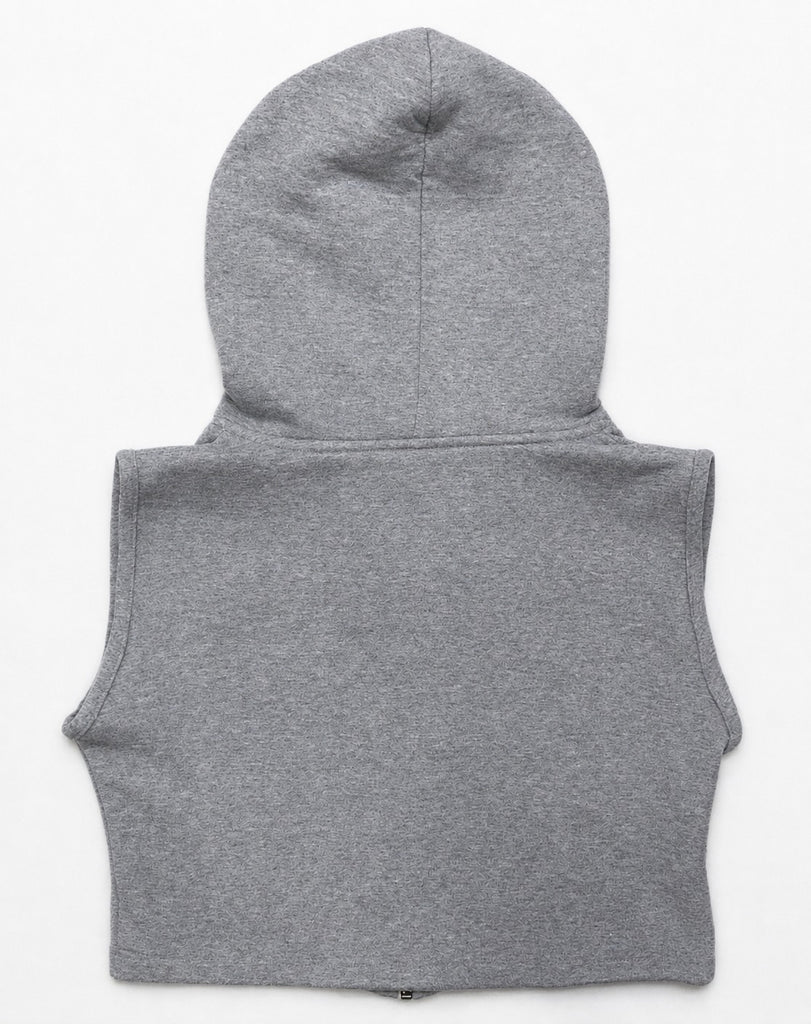 CR2204 UPCYCLED NIKE CORSET CROP HOODIE VEST