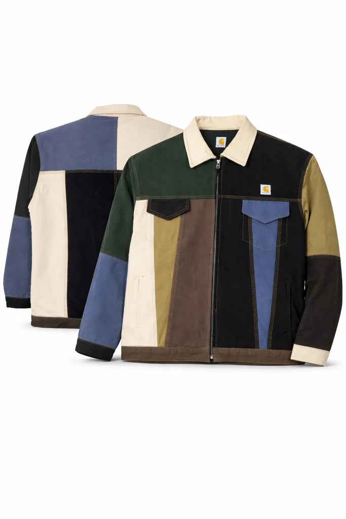 CR1438 Upcycled Earth Stripe Panel Jacket