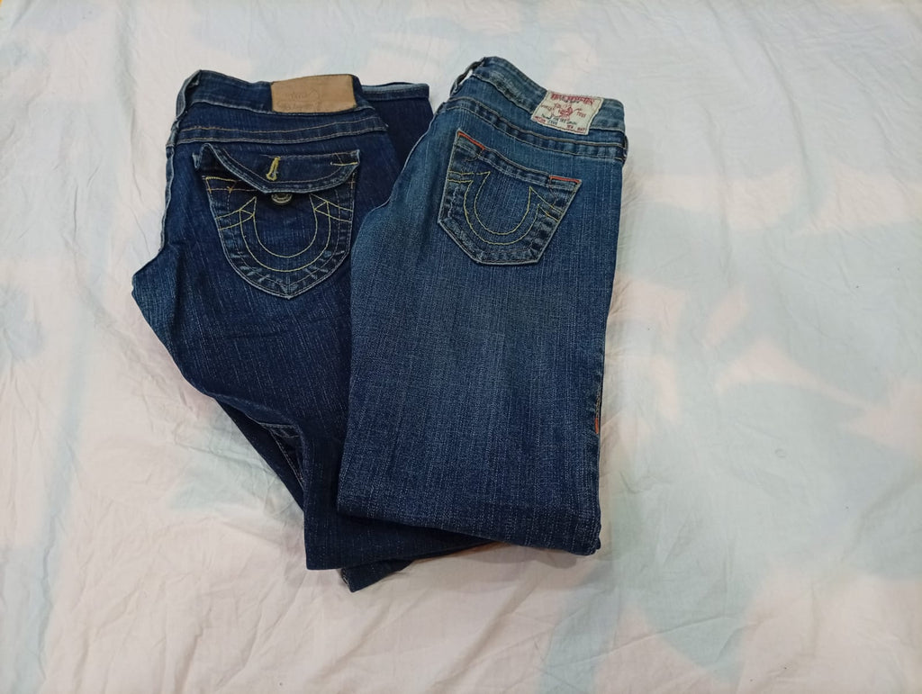 CR11512 Vintage True Religion Flare and Straight Jeans