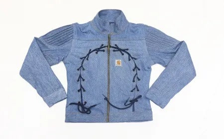 CR1082 Upcycled Carhartt Denim Lace-Up Jacket