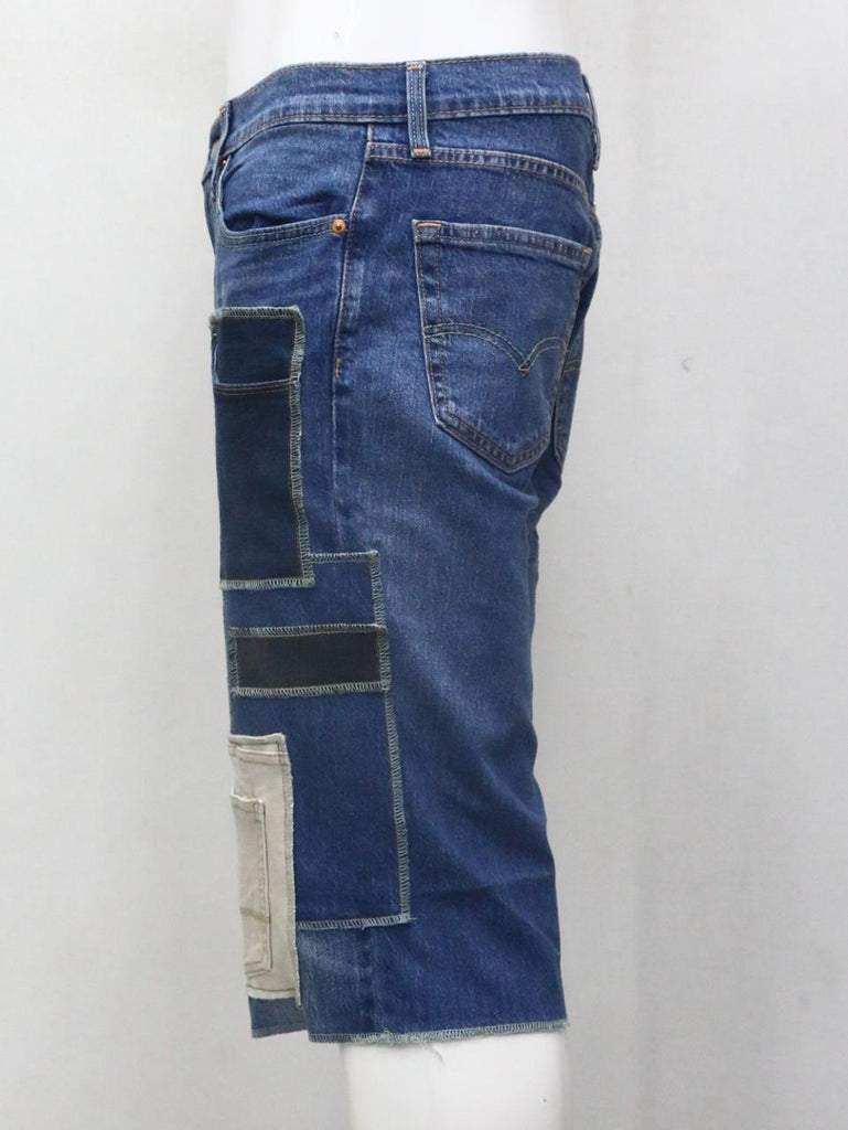 CR0726 Rework Patchwork Denim Shorts
