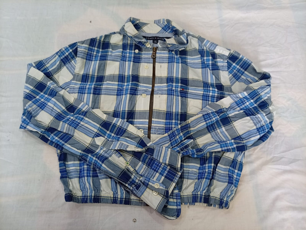 CR13144 Upcycled Mix Branded Crops Shirts