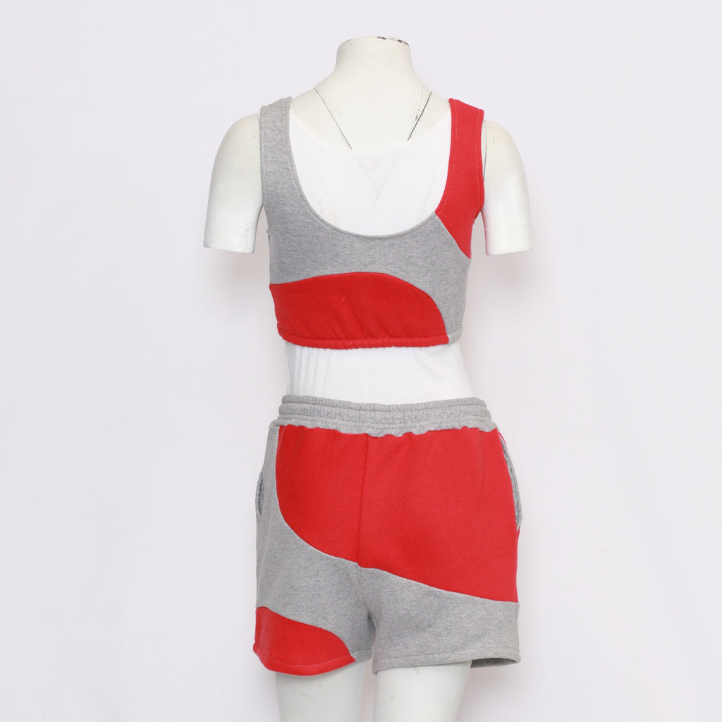CR244 Reworked Branded Blouse and Sexy Short Set
