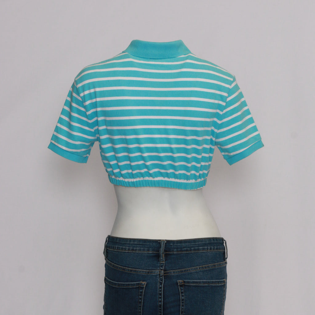 CR11 Elegant Reworked Polo Collar Top