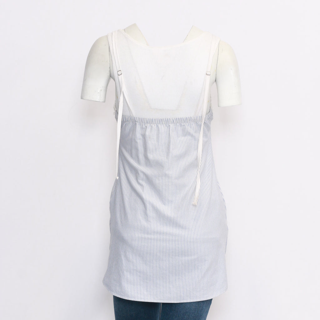 CR1017 Reworked Ladies Sleeveless Button up Shirt