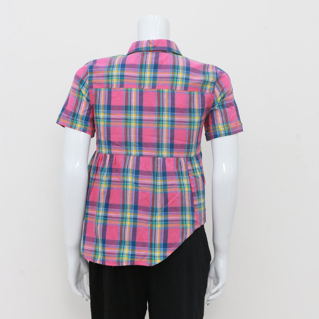 CR1046 Reworked Branded Brindle Print Blouse