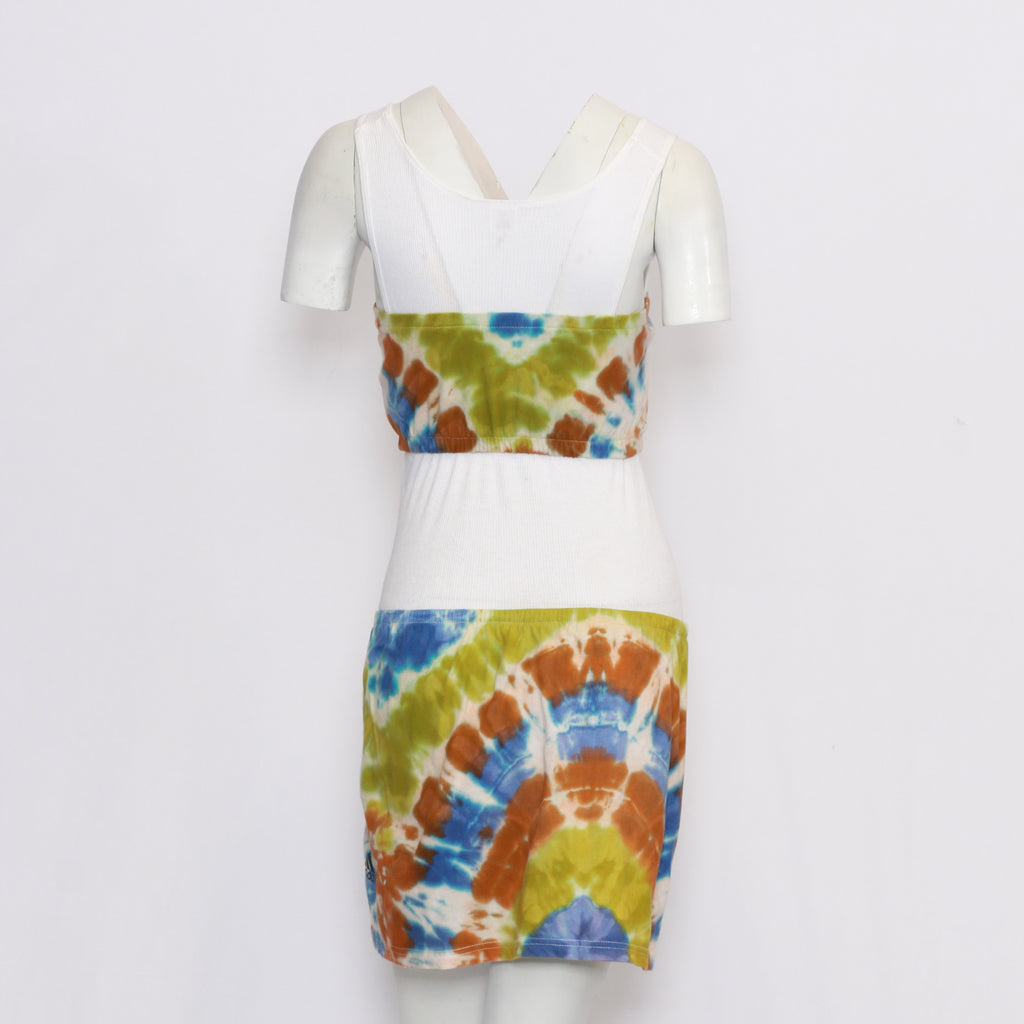 CR613 Reworked Tie and Dye Elastic Tube Top and Skirt