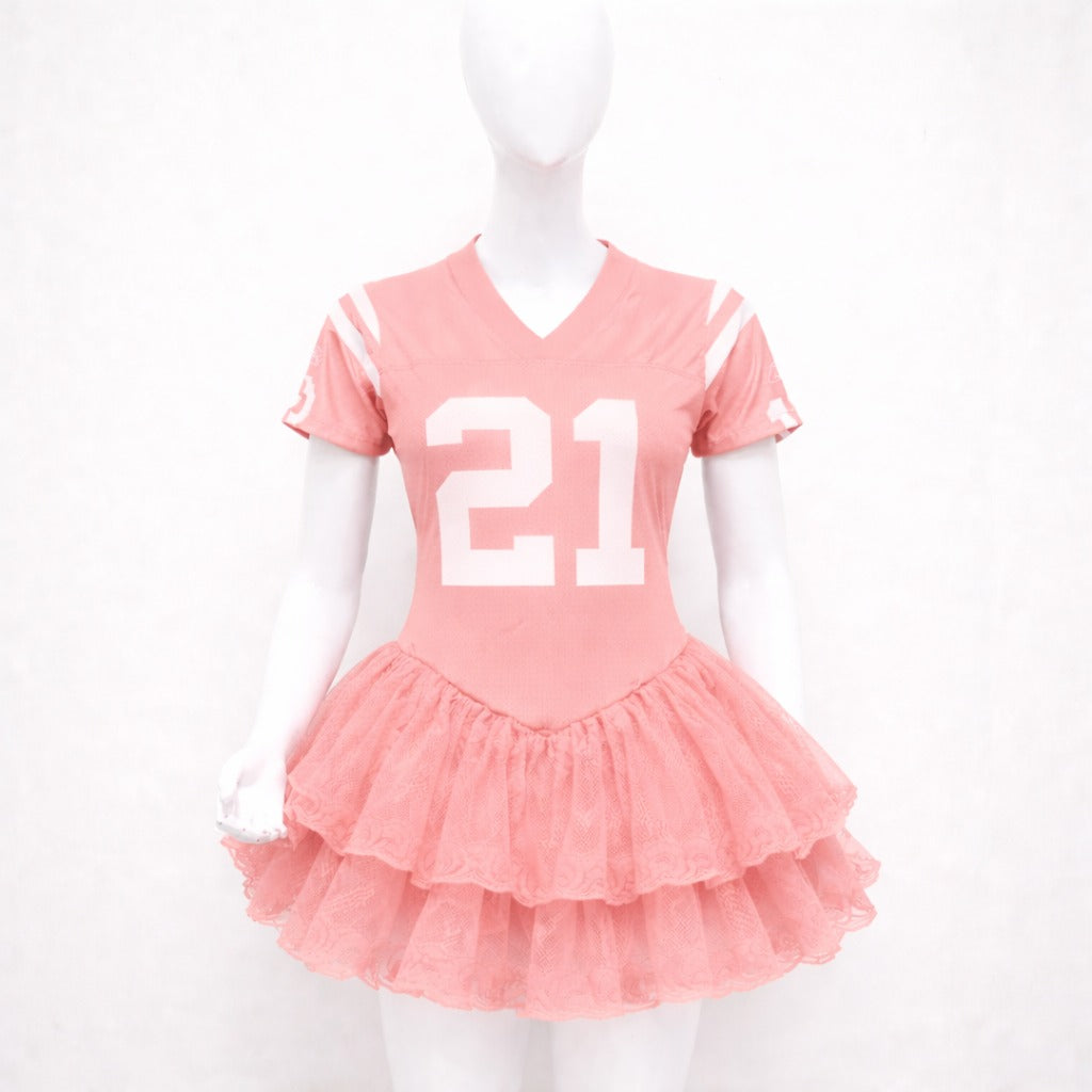 CR1274 Rework Jersey Tutu Dress – Sporty Ballet Mini (Number Print)